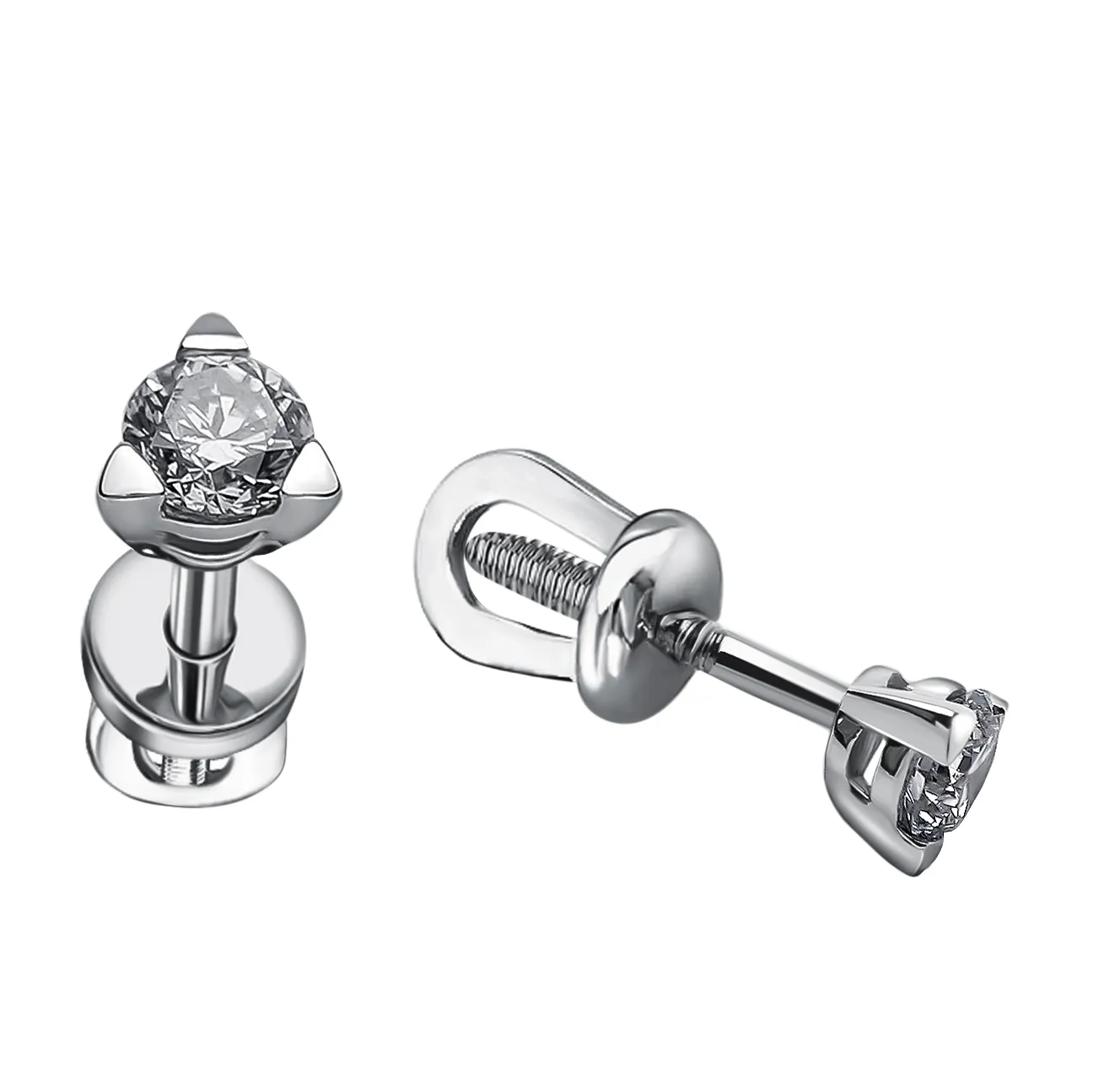 Серьги пусеты-гвоздики, Золото 585, 171421ю