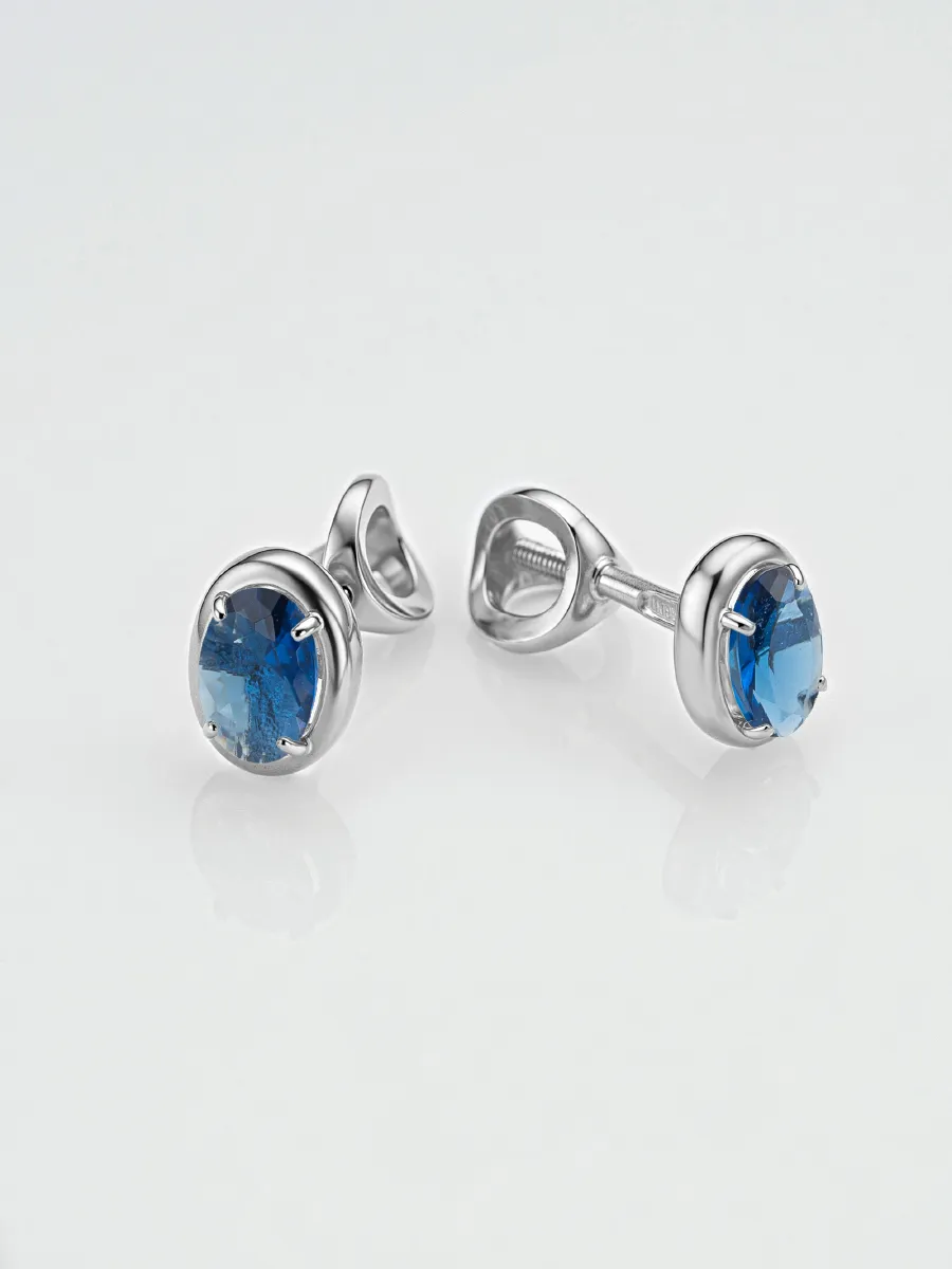 Серьги пусеты-гвоздики, Серебро 925, С-744рфг