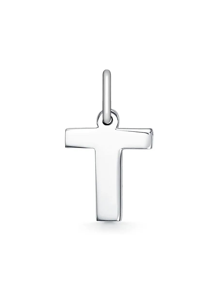 Подвеска буква Т,  Серебро 925, 1-00092