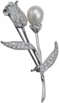 Брошь Серебро 925, Жемчуг LLH 273  Брошь Серебро 925, Жемчуг LLH 273