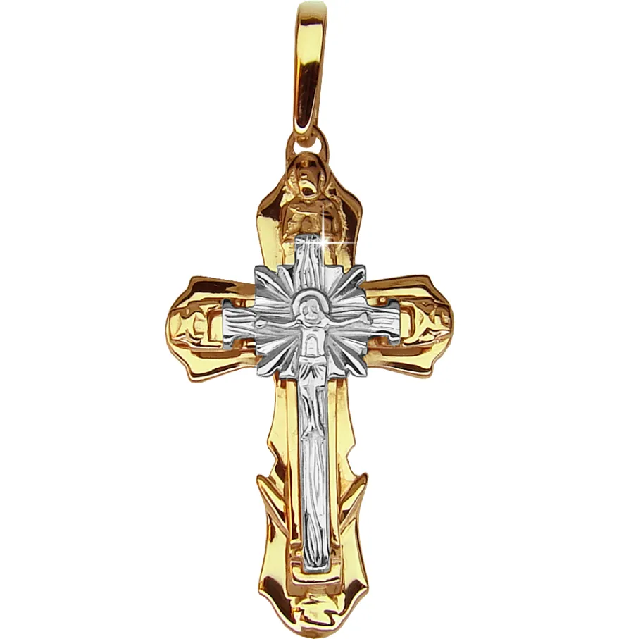 Подвеска крест, Золото 585, вп-1404