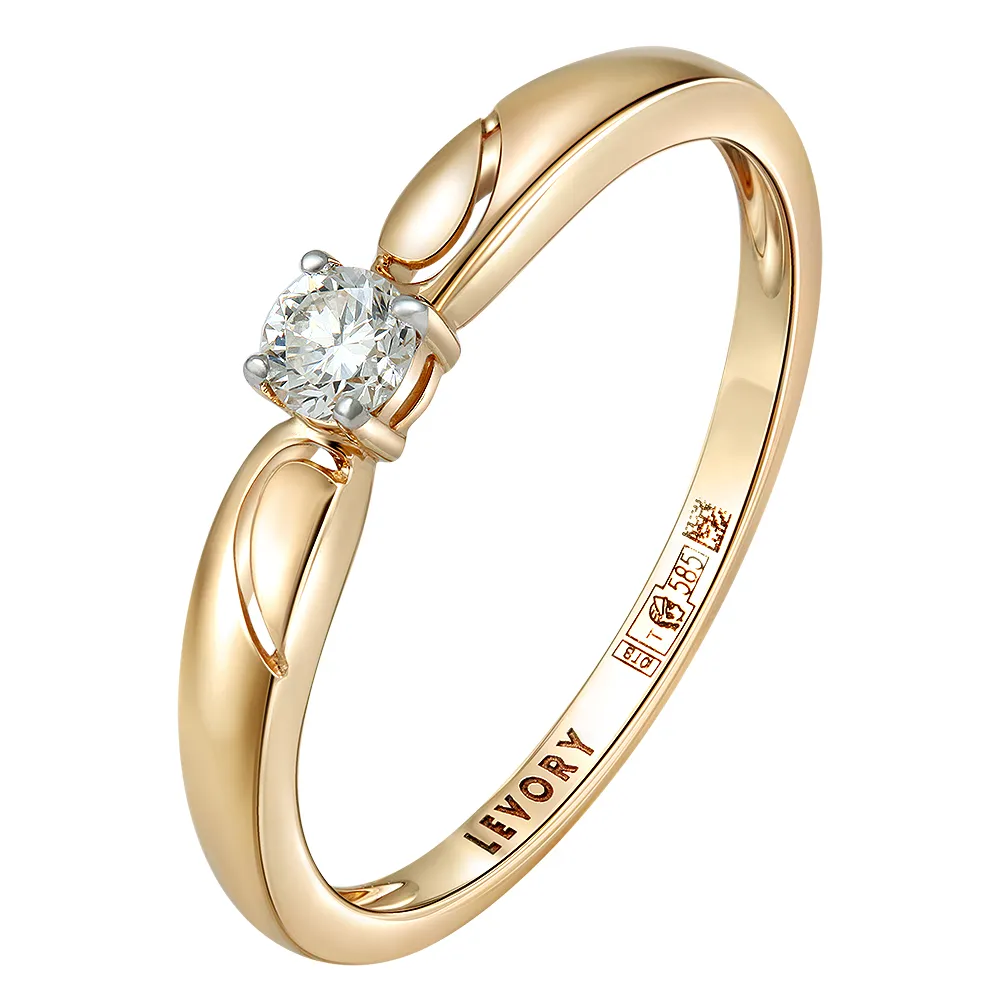 Помолвочное кольцо,  Золото 585, 65-41R01464-F2DD