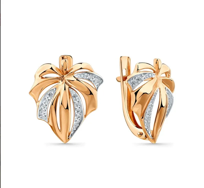 Серьги, Золото 585, 002-0971-0001-011