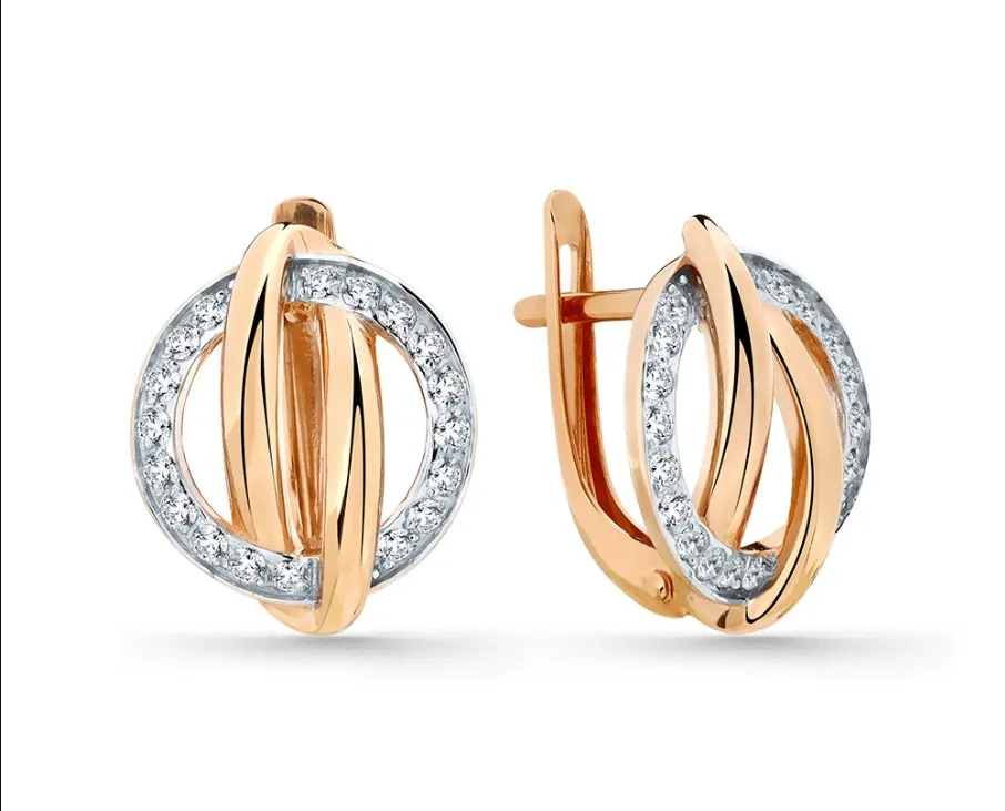 Серьги, Золото 585, 002-0853-0001-011