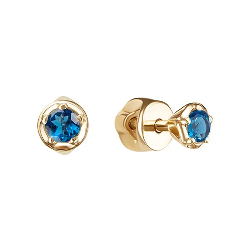 Серьги пусеты-гвоздики, Золото 585, С120-116ТЛ