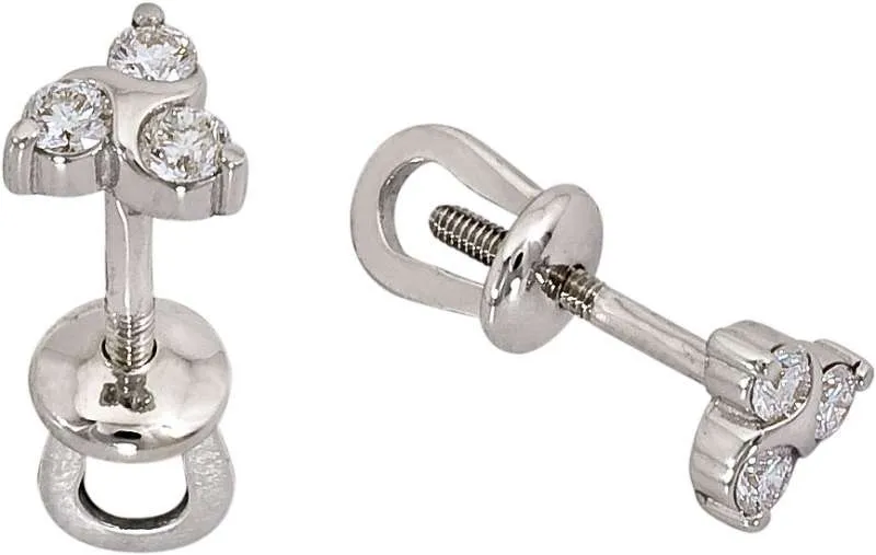 Серьги пусеты-гвоздики, Золото 585, 150721ю