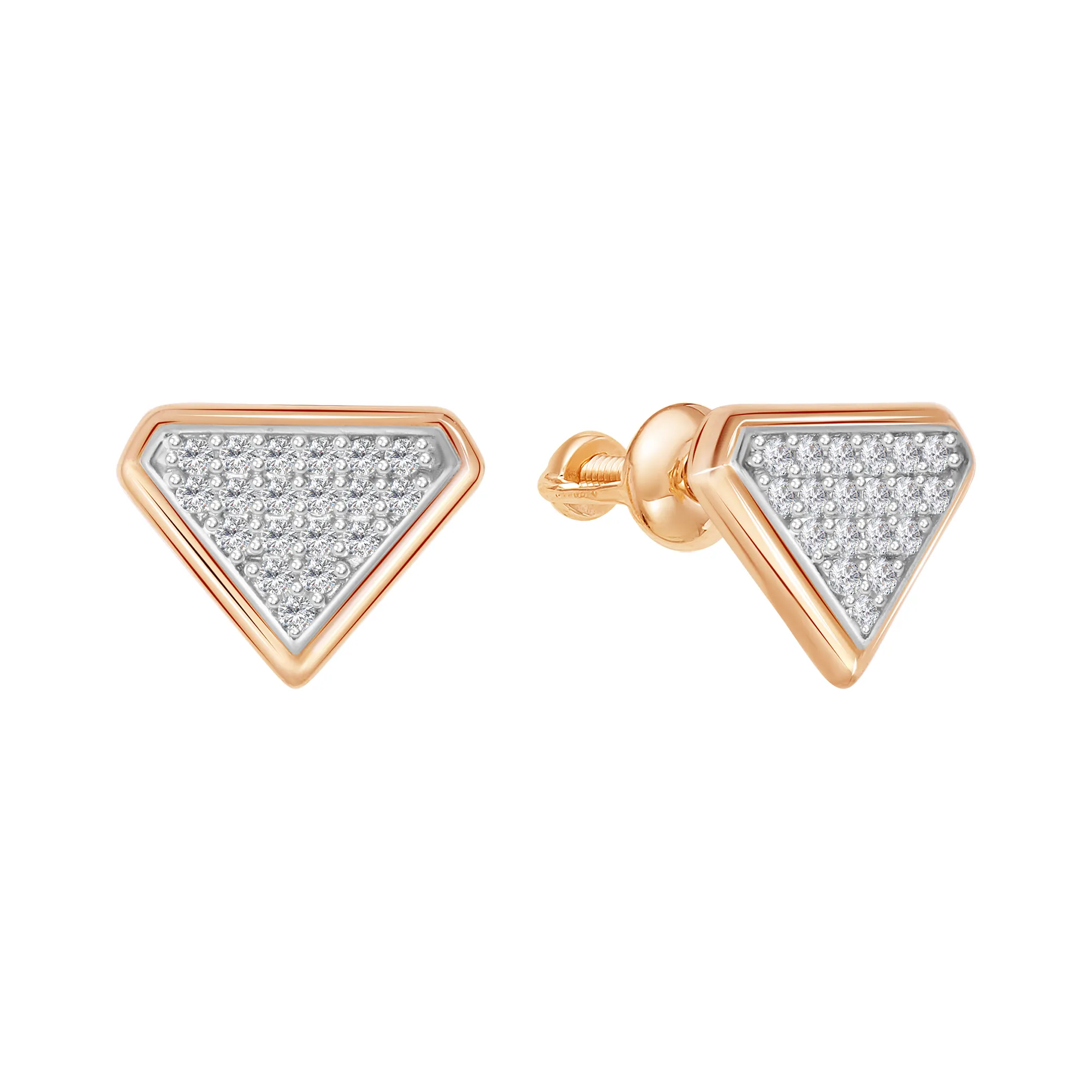 Серьги пусеты-гвоздики, Золото 585, 62-0204