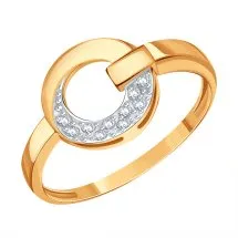 Кольцо Золото 585, Фианит Т14701Д042