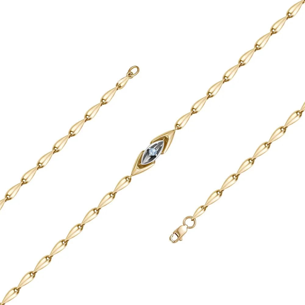 Браслет фантазийный Золото 585 
 Бр122-5006-18Т