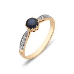 Кольцо Золото 585, Сапфир К112-1235ГТС Кольцо Золото 585, Сапфир К112-1235ГТС