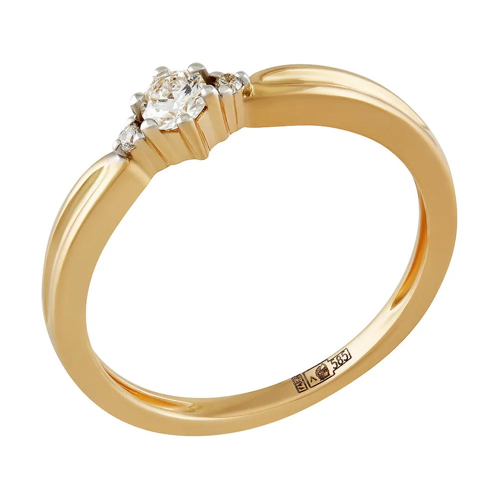 Кольцо Золото 585, 65-41R01250-X1DD