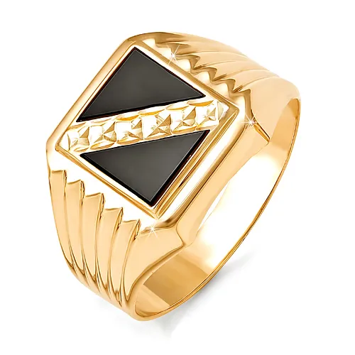 Кольцо мужское (печатка). Золото 585, 040138