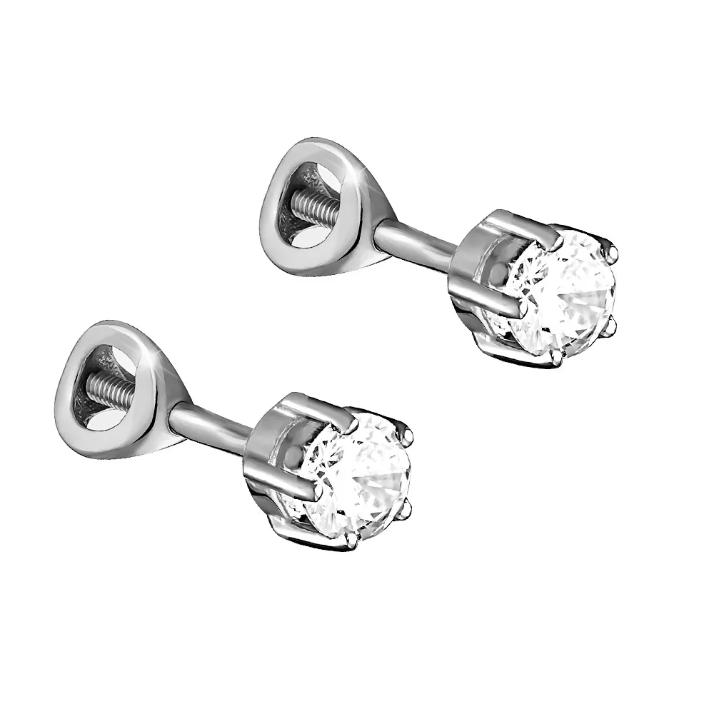 Серьги пусеты-гвоздики, Серебро 925, с105070рв                