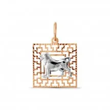 Подвеска знак зодиака Лев 23.07-22.08, Золото 585 Т130634780 Подвеска знак зодиака Лев 23.07-22.08, Золото 585 Т130634780