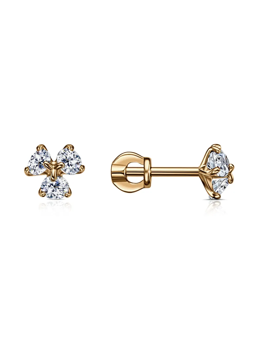 Серьги пусеты-гвоздики, Золото 585, С130-3275