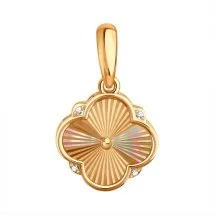 Подвеска фантазийная,  Золото 585, Фианит Т102636150
