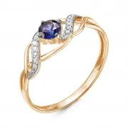 Кольцо Золото 585, Сапфир К115-3725ГТС Кольцо Золото 585, Сапфир К115-3725ГТС