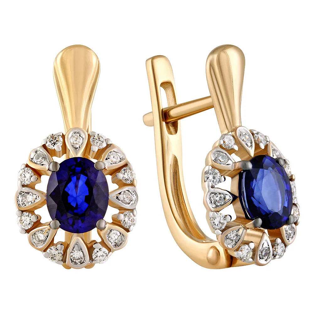 Серьги, Золото 585, 36-41E01277-X0DDSD