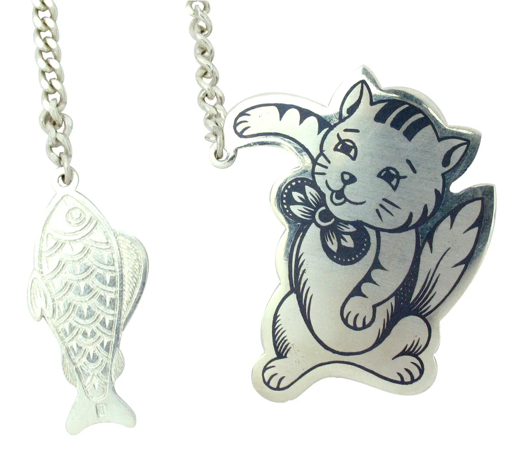 40500006А05 освежитель воды "Рыбачок",  Серебро 925