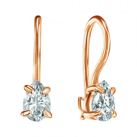 Детские серьги,  Золото 585, Срг020704НГ/голФ/з585