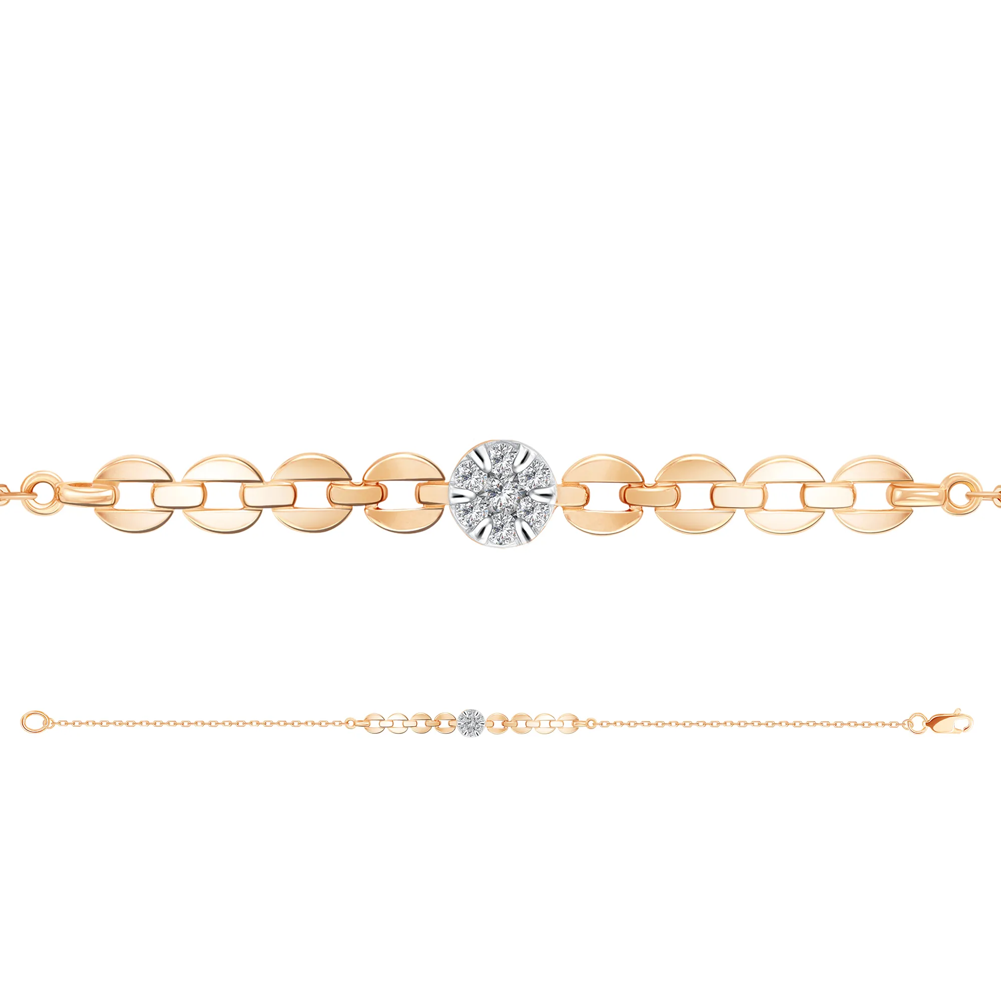 Браслет фантазийный Золото 585 
 04-58-0828-00