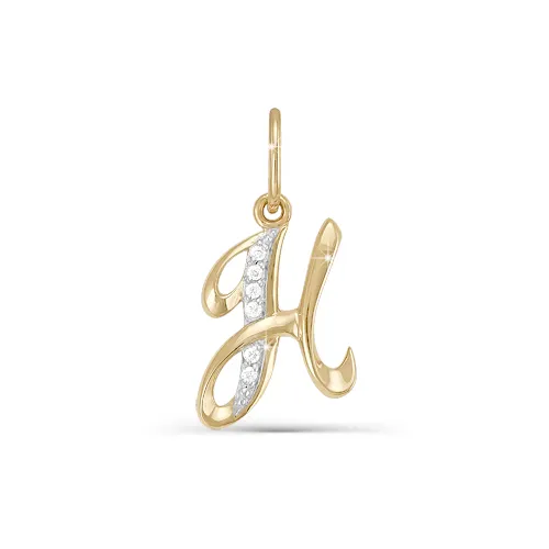 Подвеска буква Н,  Золото 585, 030732