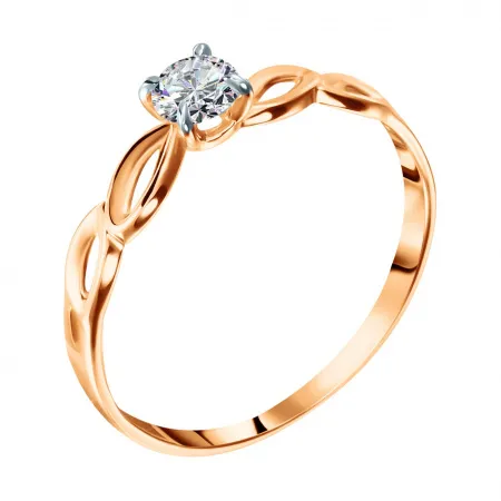 Кольцо Золото 585, КольцоКЛ-23/17,0/бцФ/з585