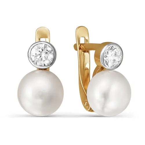 Серьги, Золото 585, 124048