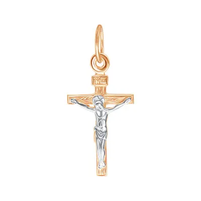 Подвеска крест, Золото 585, 03-0081