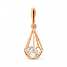 Подвеска фантазийная,  Золото 585, Фианит Т107034999 Подвеска фантазийная,  Золото 585, Фианит Т107034999