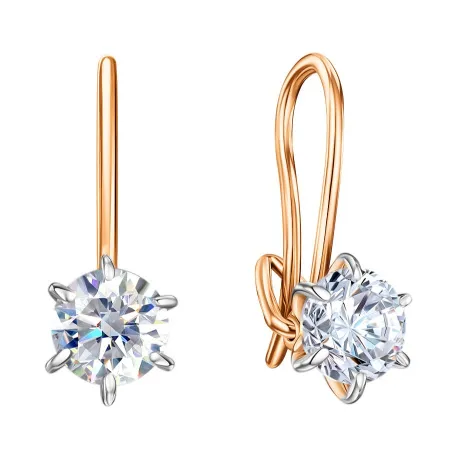 Детские серьги,  Золото 585, СргЛ48/бцФ/з585