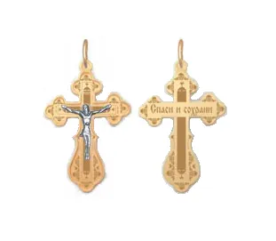 Подвеска крест, Золото 585, Т13096002