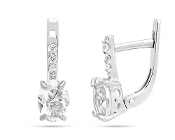 Серьги, Серебро 925, Хрусталь горный 643105