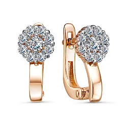 Детские серьги,  Золото 585, Фианит 2210407 1 1 1