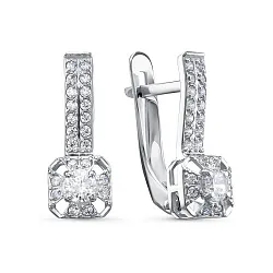 Серьги, Золото 585, Фианит б1206663 Серьги, Золото 585, Фианит б1206663