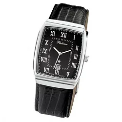 Часы,  Серебро 925, черный КЗМ 51300.521 Часы,  Серебро 925, черный КЗМ 51300.521