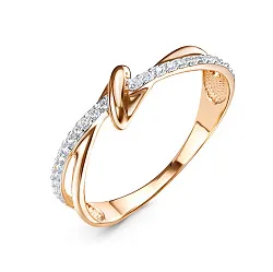 Кольцо Золото 585, Фианит 1105260 Кольцо Золото 585, Фианит 1105260