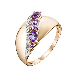 Кольцо Золото 585, Аметист К122-4279Ам Кольцо Золото 585, Аметист К122-4279Ам