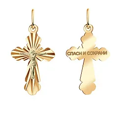 Подвеска крест, Золото 585 ПШ0312