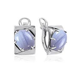 Серьги, Серебро 925, Агат 2340391395-84 Серьги, Серебро 925, Агат 2340391395-84