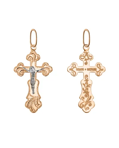 Подвеска крест, Золото 585, 102-ИХ-24.01-02