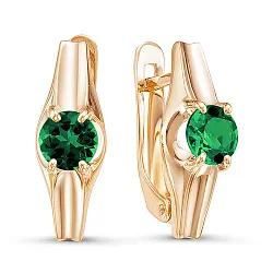 Серьги, Золото 585, Кварц 324138 Серьги, Золото 585, Кварц 324138