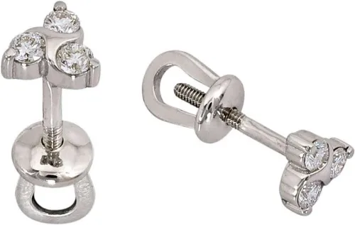 Серьги пусеты-гвоздики, Золото 585, 150721ю