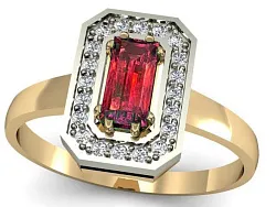 Кольцо Золото 585, Рубин К112-635Ркор Кольцо Золото 585, Рубин К112-635Ркор