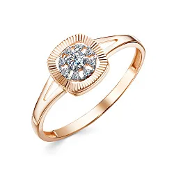 Кольцо Золото 585, Фианит 1608110 1 1 1