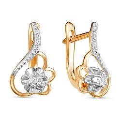 Серьги, Золото 585, Фианит 2339107 1 1 1 Серьги, Золото 585, Фианит 2339107 1 1 1