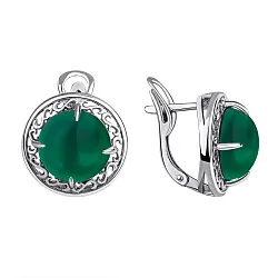 Серьги, Серебро 925, Агат 2340391942-60