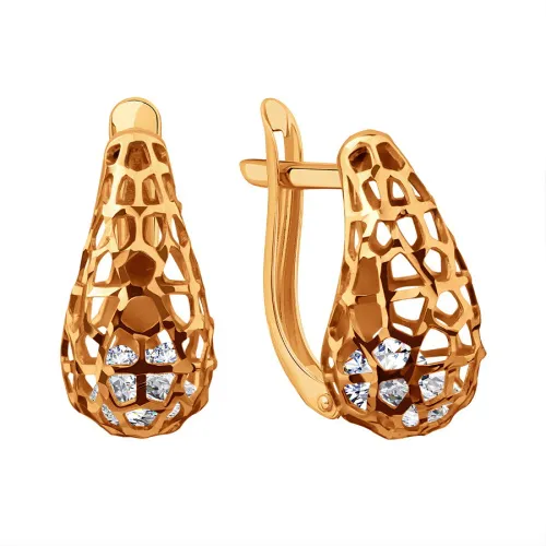 Серьги, Золото 585, Т10762Г708