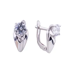 Серьги, Серебро 925, Фианит 90-02-7677-01
