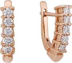 Серьги, Золото 585, Бриллиант 123811ю